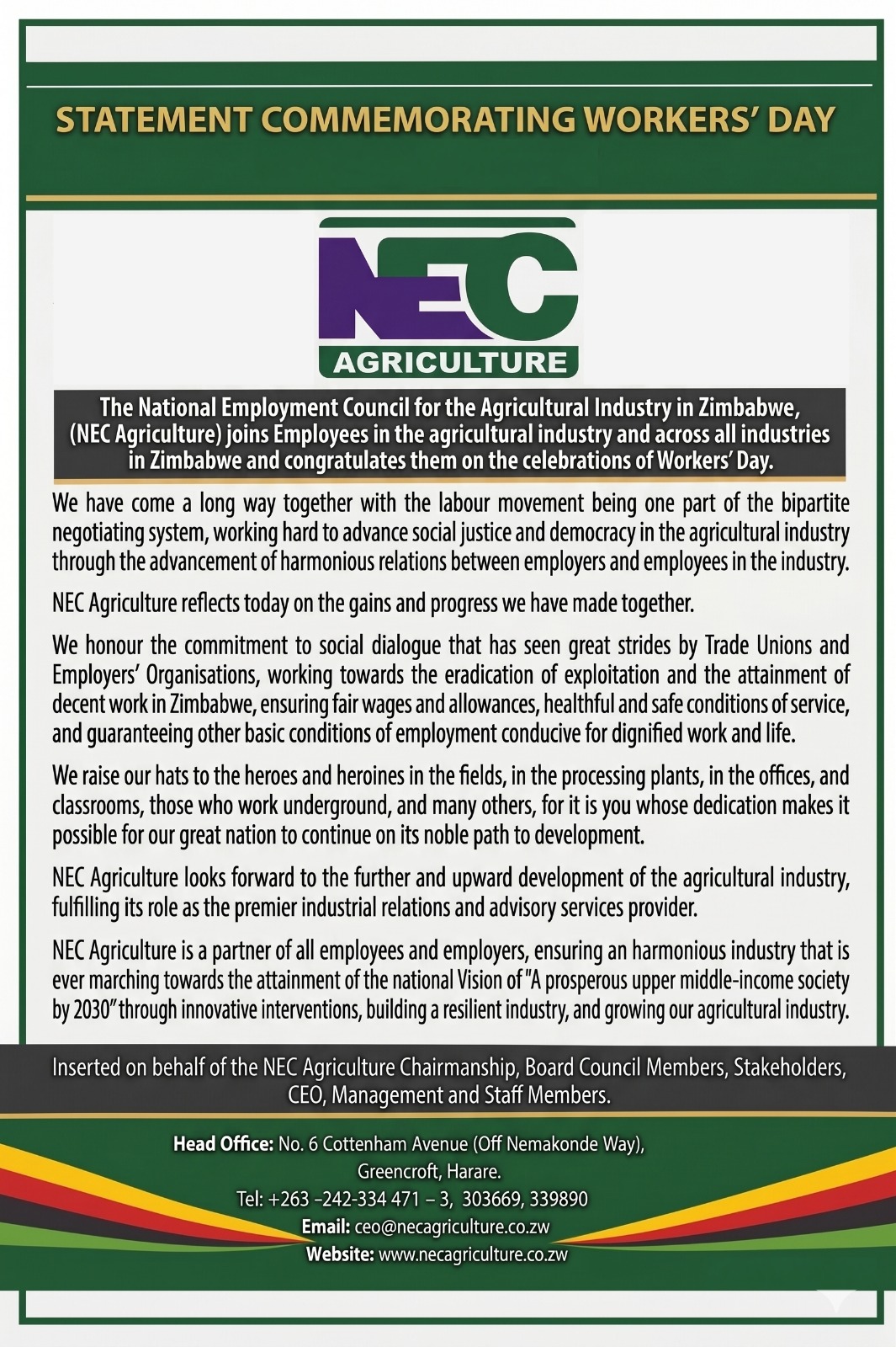 Worker's Day Commemorations